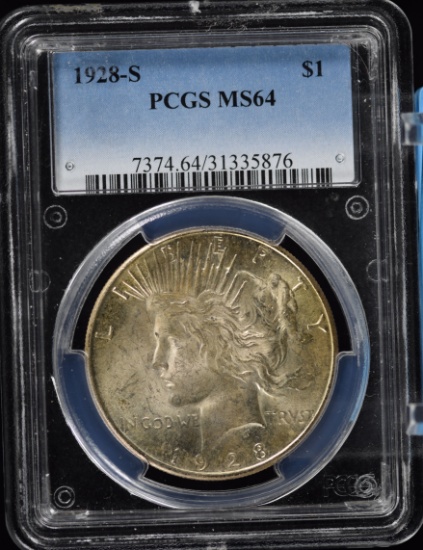 1928-S Peace Dollar PCGS MS-64