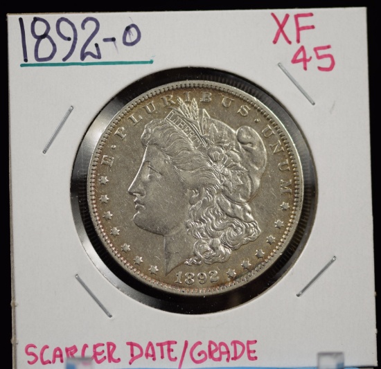 1892-O Morgan Dollar XF 45 Scarcer Date Grade