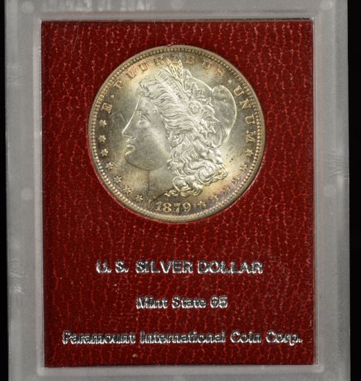 1879 Morgan Dollar MS65 Paramount Coin Red Holder