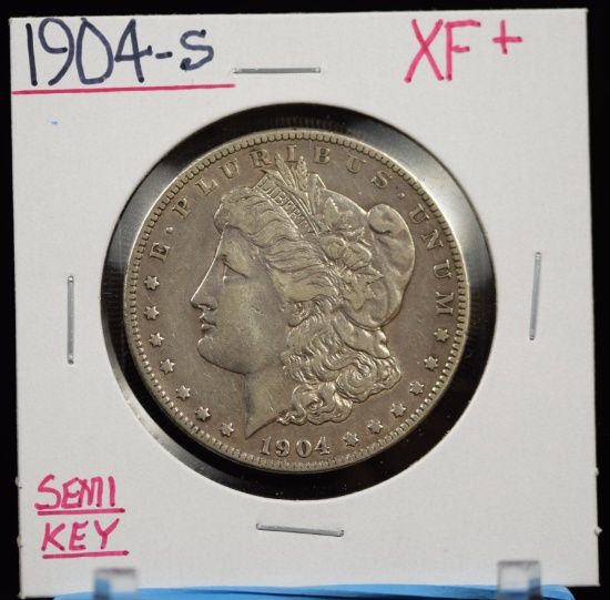 1904-S Morgan Dollar XF Plus Semi Key