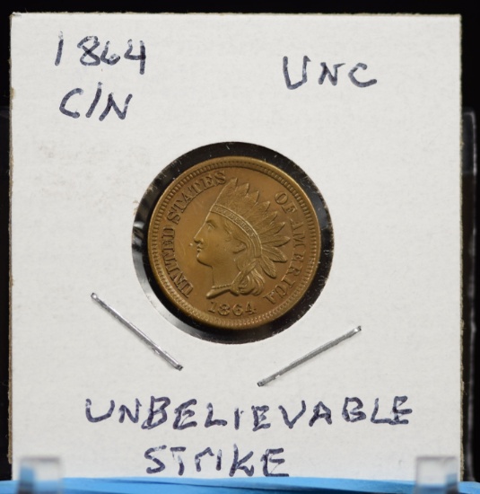 1864 C/N Indian Cent UNC Sharp Strike