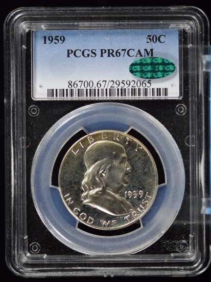 1959 Proof Franklin Half Dollar PCGS PR-67 CAM CAC