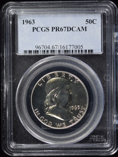 1963 Proof Franklin Half Dollar PCGS PR-67 DCAM