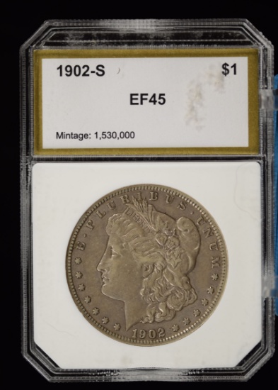 1902-S Morgan Dollar PCI EF45