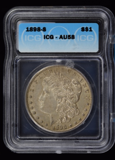 1898-S Morgan Dollar ICG AU-58