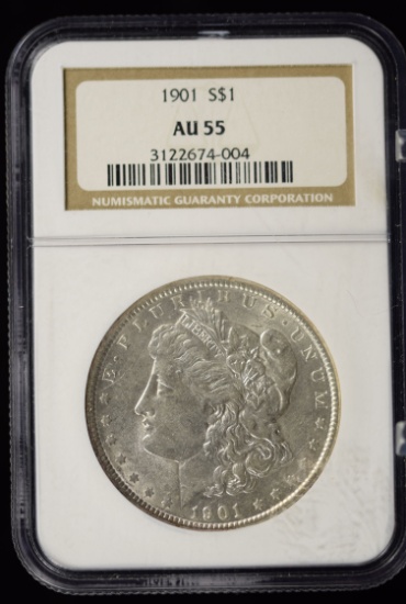 1901 Morgan Dollar NGC AU-55