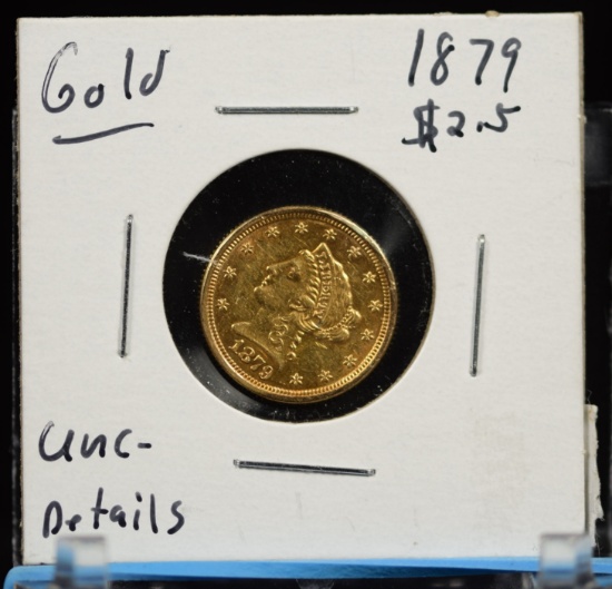 1879 $2.5 Gold Liberty BU