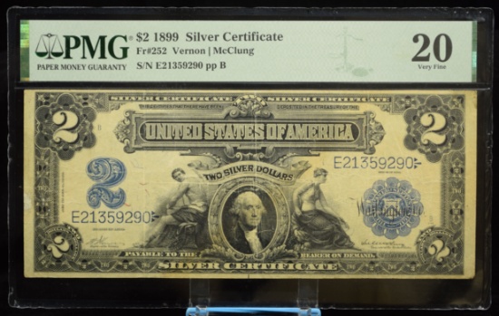 1899 US Silver Certificate Porthole PMG20 VF