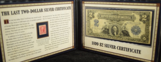 Last $2 Silver Certificate Porthole Album w/stamp