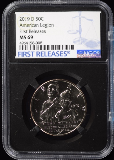 2019 American Legion 1st Release Half Dollar NGC MS-69