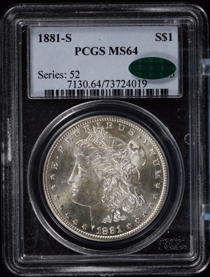 1881-S Morgan Dollar PCGS MS-64 CAC