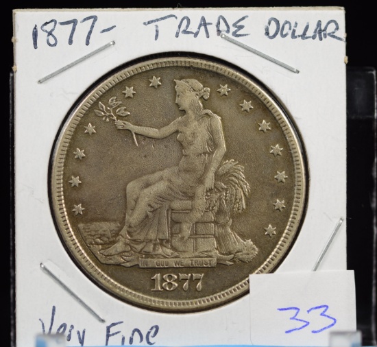 1877 Trade Dollar Very Fine