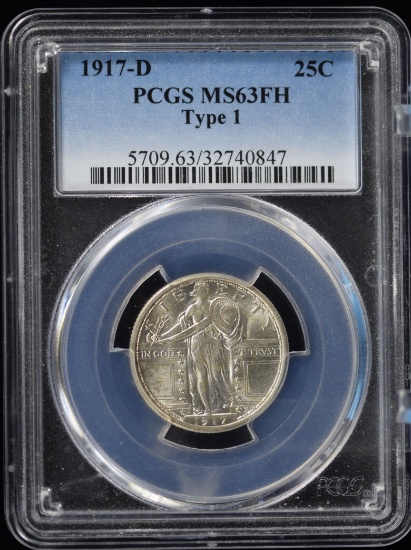 1917-D Ty 1 Standing Liberty Quarter PCGS MS-63 FH