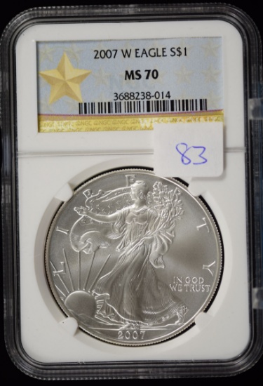 2007-W American Silver NGC MS-70