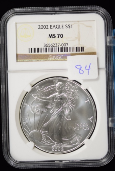 2002 American Silver Eagle NGC MS-70