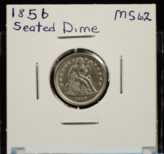 1856 Liberty Seated Dime MS62