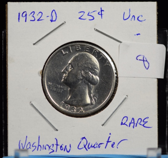 1932-D Washington Quarter Key Date Very Rare