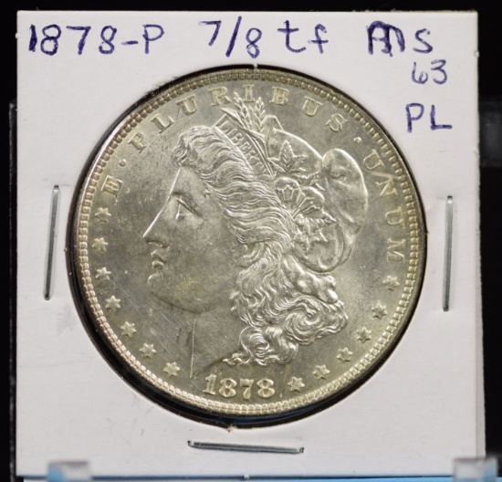 1878 7/8tf Morgan Dollar MS63 PL