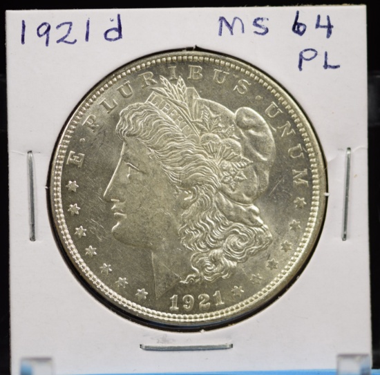 1921-D Morgan Dollar MS64 PL