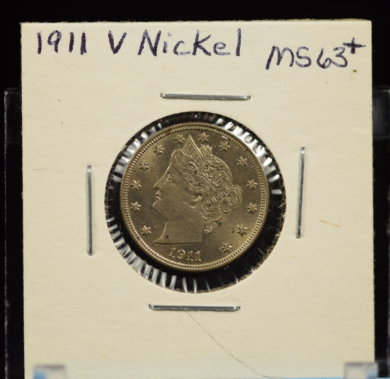 1911 V-Nickel MS63 Plus
