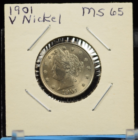 1901 V-Nickel MS65
