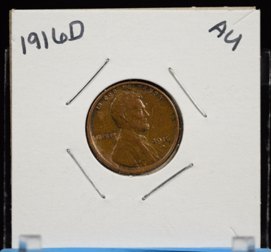 1916-D Lincoln Cent AU