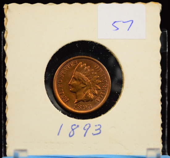 1893 Indian Head Cent CH/UNC Red