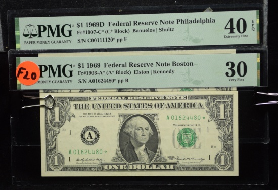 2 $1 1969 FRN Philadelphia Boston Stars PMG40-30 F20