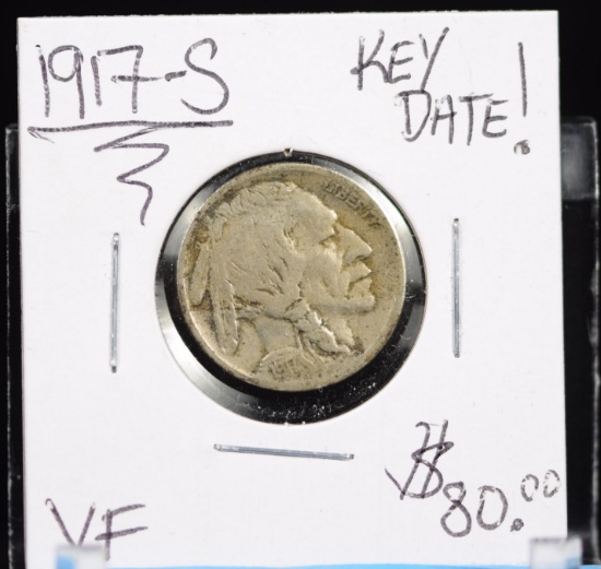 1917-S Buffalo Nickel VF Key Date
