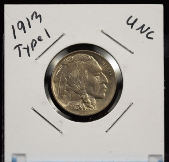 1913 Type 1 Buffalo Nickel UNC