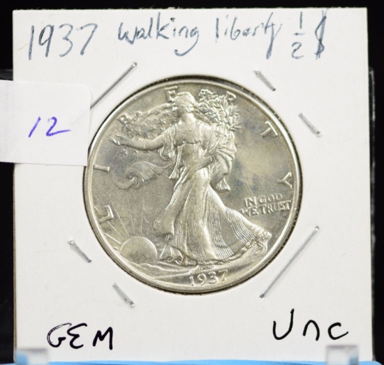 1937 Walking Half Dollar UNC