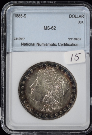 1885-S Morgan Dollar NNC MS-62