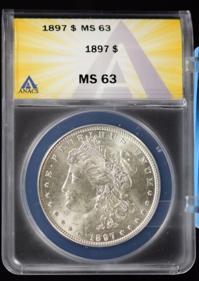 1897 Morgan Dollar ANACS MS-63