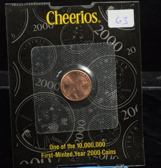 2000 Cheerios Lincoln Cent GEM UNC