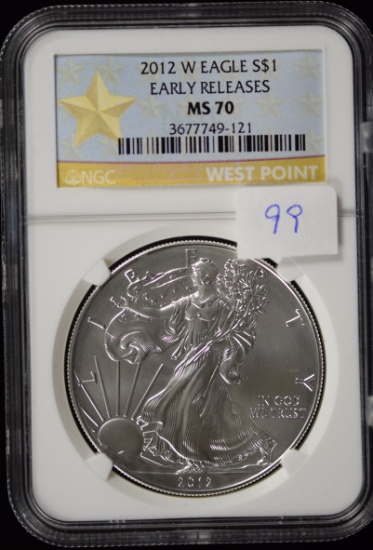 2012-W Silver Eagle NGC MS-70 Gold Star