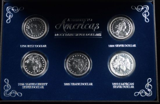 Tribute To Americas Most Rare Copy Silver Dollars Set