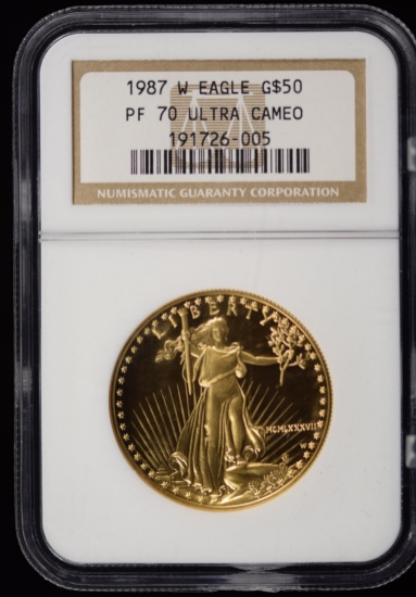 1987 Proof $50 American Gold Eagle NGC PF-70 UC