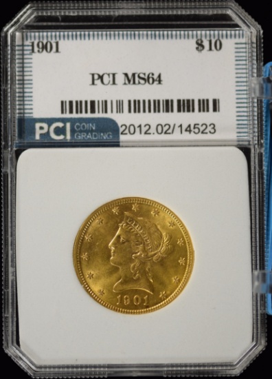 1901 $10 Gold Liberty PCI MS-64 Nice