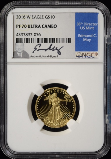 2016-W $10 Gold Eagle NGC PF-70 Ultra Cameo Signed