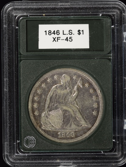 1846 Seated Liberty Silver Dollar XF