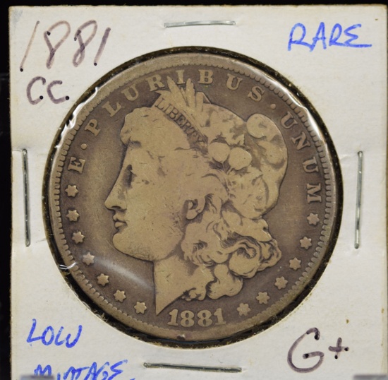 1881-CC Morgan Dollar Good Plus Low Mintage