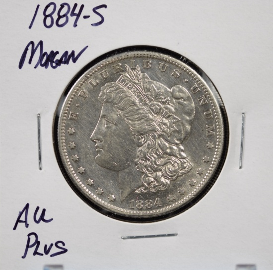 1884-S Morgan Dollar AU Plus