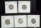 5 Baber Dimes 1907d 09 09d 12 16-s Good-XF