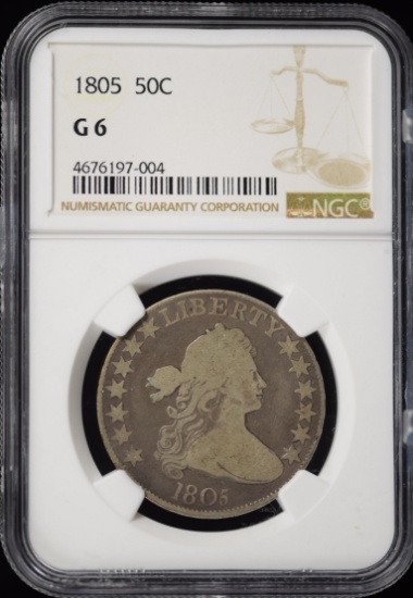 1805 Draped Bust Half Dollar NGC G6