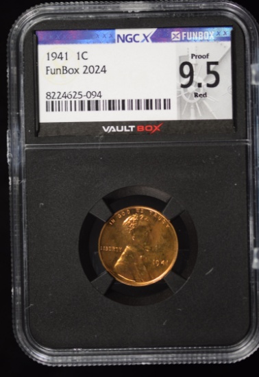 1941 Proof Lincoln Cent NGCX PF-9.5 Red Nice