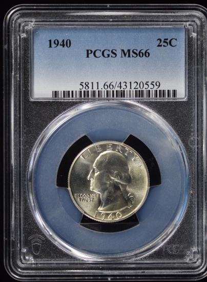 1940 Silver Washington Quarter PCGS MS-66