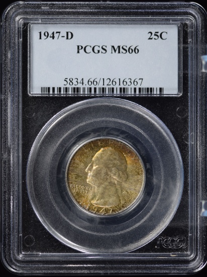 1947-D Silver Washington Quarter PCGS MS-66