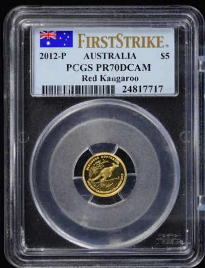 2012 $5 Gold Australia PCGS PR70DCAM 1st Strike