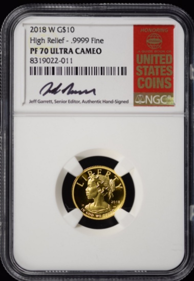 2018-W Proof Liberty $10 Gold NGC PF-70 UC