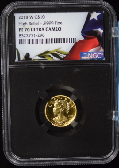 2018-W Proof Liberty $10 Gold NGC PF-70 UC Blk